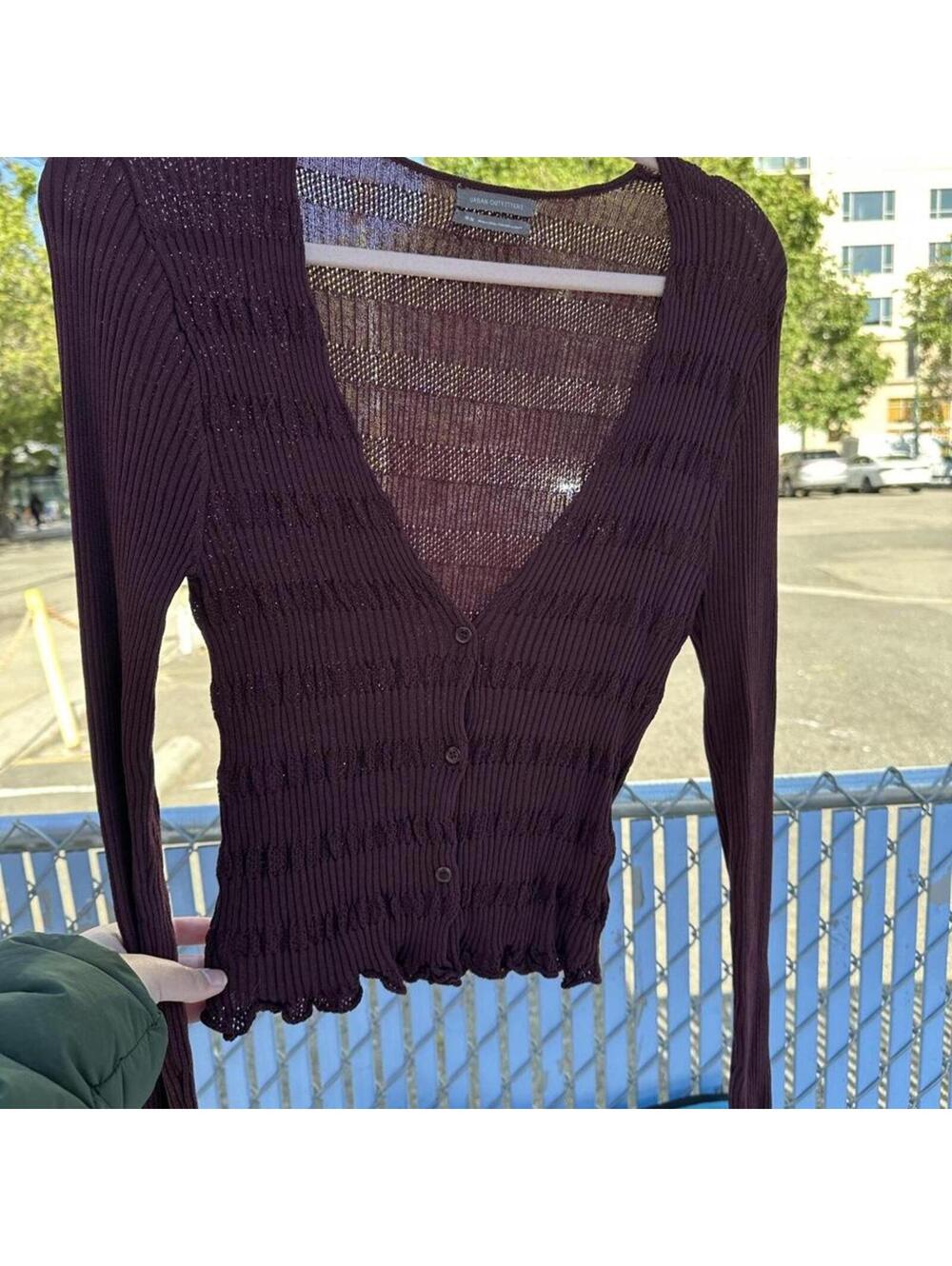 Urban Outfitters Women's Burgundy top
